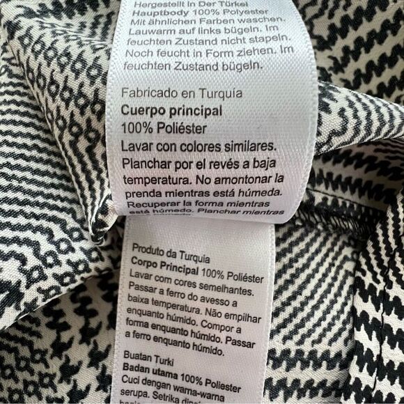 Topshop Houndstooth Button Down Long Sleeve Shirt size 6 - Picture 8 of 11